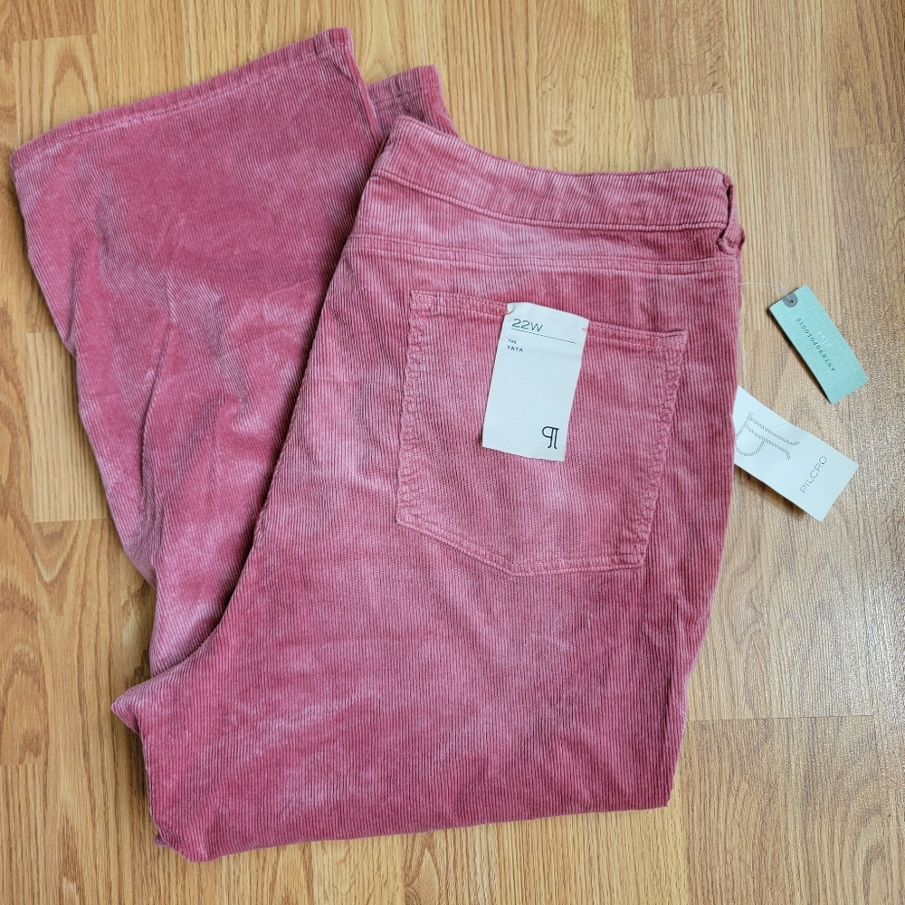 Anthropologie Pilcro The Yaya Women's Plus Size 22W Midrise Corduroy Crop Pants - Picture 7 of 16
